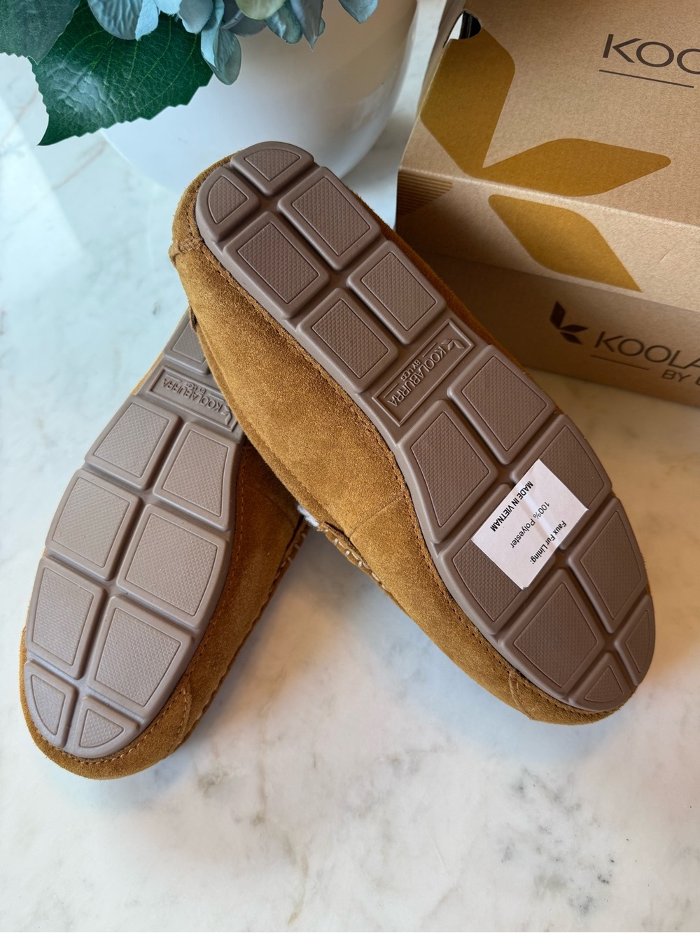 Koolaburra by UGG Chestnut Suede Moccasin Slippers - Picture 3 of 5